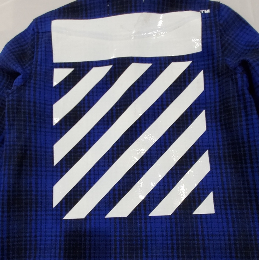 Off White Tartan wool flannel